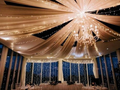 Opals room 16 arm star fairy light ceiling canopy bridal table fairy light curtains