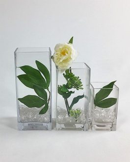 Large Square Glass Vases