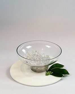 Shallow Circular Glass Vases