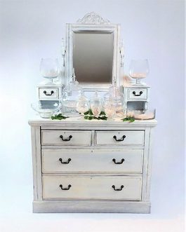 White Antique Dresser