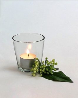 Circular Glass Tealight Holder