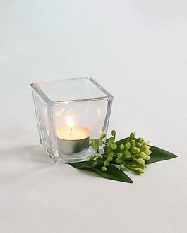 Square Glass Tealight Holder