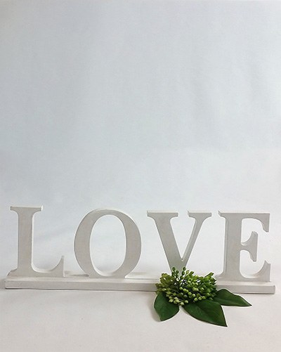 White Love Sign