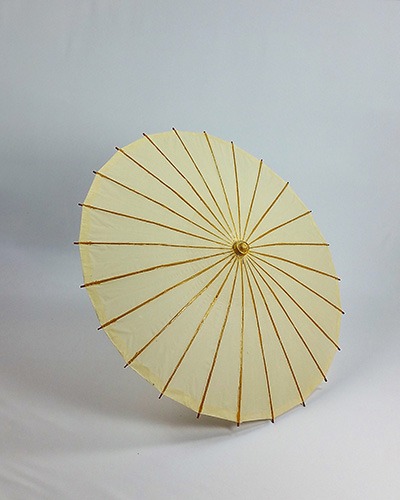 Cream Bamboo Rice Paper Umbrella