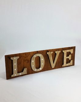 Wooden Light LOVE Sign