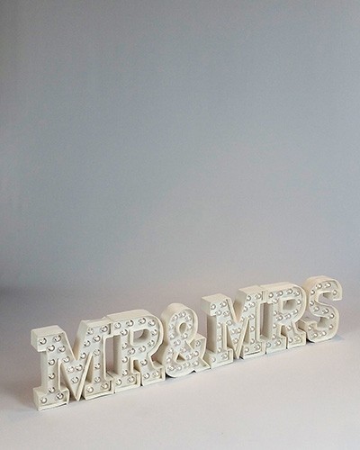 White Mr & Mrs Lights
