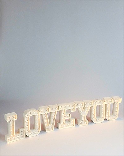 White Love You Lights