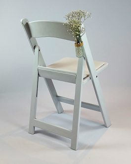 Chair Malibu White Small Glass Bottle on Wire