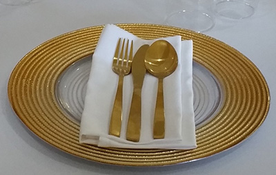 Cutlery Gold Knife, Fork & Spoon