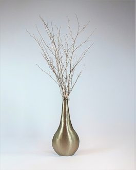 Fairy Light Battery Branches (1.2 metre) + Silver Steel Vase (60 cm High x 30 cm Wide)
