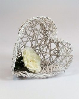 Heart White Basket