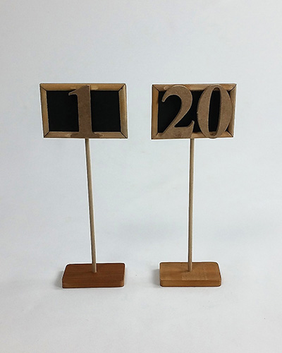 Table Numbers Black Board Timber 1 to 20