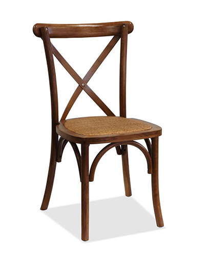 Chairs Timber Brown Cross Back (120)