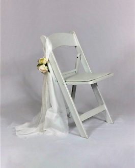 Chair-Malibu-white-padded-folding-+-fabric-pearls-roses-aisle-decor