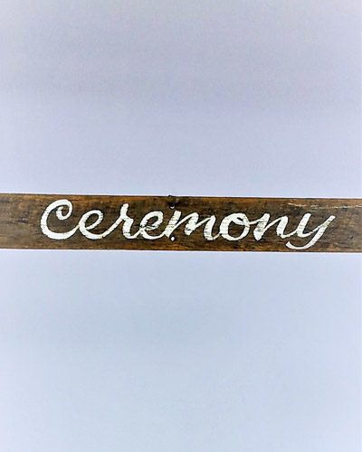 Sign-vintage-white-wooden-Ceremony