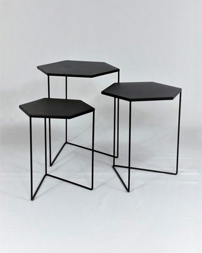 Three Stool Black